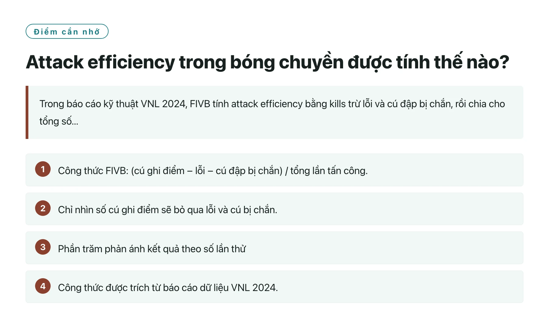 Attack efficiency trong bóng chuyền được tính thế nào?——全文要点速览